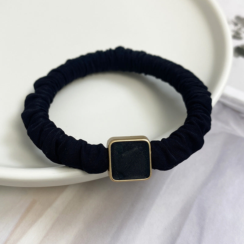 Wholesale Fabric Pleated Hair Bands with High Elasticity and Durable Rubber Band Head Rope